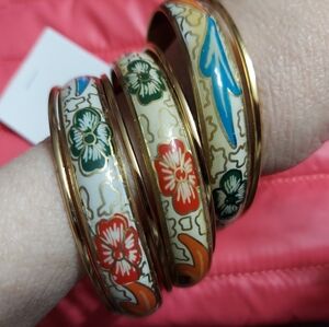 Fantasia Boho Style Painted/Enamel Design (Floral Festival) Set of 7…